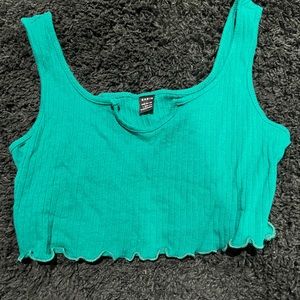 Teal crop top